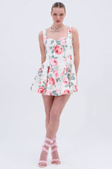SHOW ME IVORY FLORAL MINI DRESS