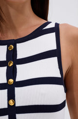 BEACHY VIBES STRIPE MINI DRESS