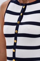 BEACHY VIBES STRIPE MINI DRESS