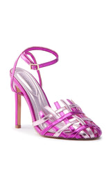 AZALEA WANG ADAMS PINK CAGED SANDAL