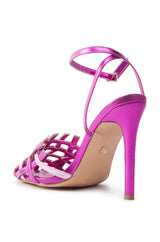 AZALEA WANG ADAMS PINK CAGED SANDAL