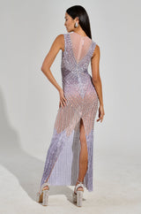 THE MAIN EVENT RHINESTONE MAXI DRESS