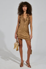 GIRLS JUST WANNA HAVE FUN RHINESTONE MINI DRESS