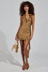 GIRLS JUST WANNA HAVE FUN RHINESTONE MINI DRESS