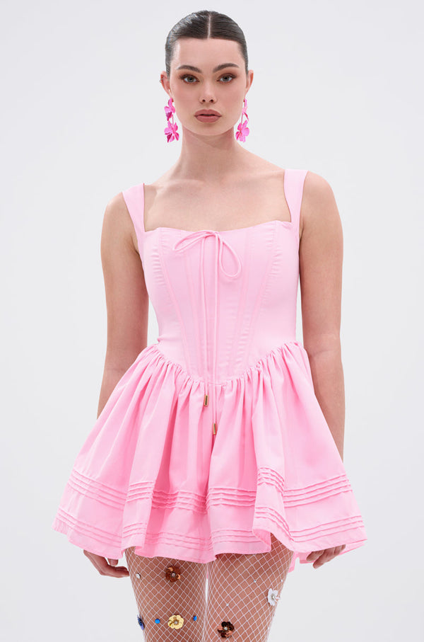 ISSA LOOK MINI DRESS IN PINK
