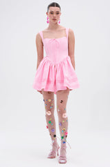 ISSA LOOK MINI DRESS IN PINK