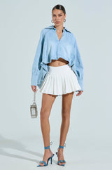 AMELIA DENIM HI LOW BLOUSE