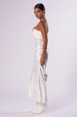 ISN'T SHE LOVELY SATIN MIDI DRESS