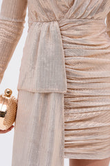 FELT CUTE RUCHED MINI DRESS