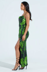 LENNON PRINTED METALLIC MAXI DRESS