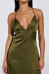 STRAIGHT FROM THE 90'S SATIN MAXI DRESS