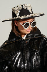 PEARL PLEASE EMBELLISHED BRIM HAT