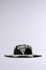 PEARL PLEASE EMBELLISHED BRIM HAT