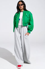 LUCKY ME ASYMMETRICAL BOMBER IN GREEN