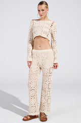 CROCHET KNIT CROP TOP