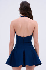 SHE'S A CLASSIC BANDAGE MINI DRESS IN NAVY