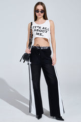 IT'S ALL ABOUT ME CROPPED RIBBED TANK TOP