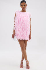LOVER GIRL RUFFLE MINI DRESS