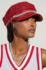 TWEEDY BAKER BOY CAP IN RED