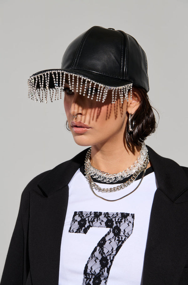 RAINING DIAMONDS FRINGE HAT