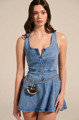 VIVIAN DENIM MINI DRESS