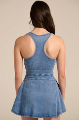 VIVIAN DENIM MINI DRESS