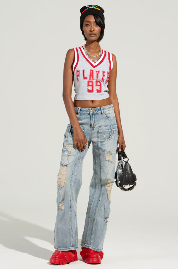MADDIE MID RISE WIDE LEG JEANS