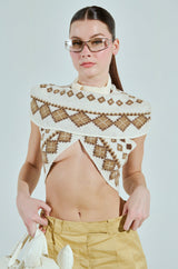 CROSSED KNITTED SWEATER