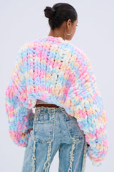 ALIA CHUNKY CHENILLE KNIT CARDIGAN