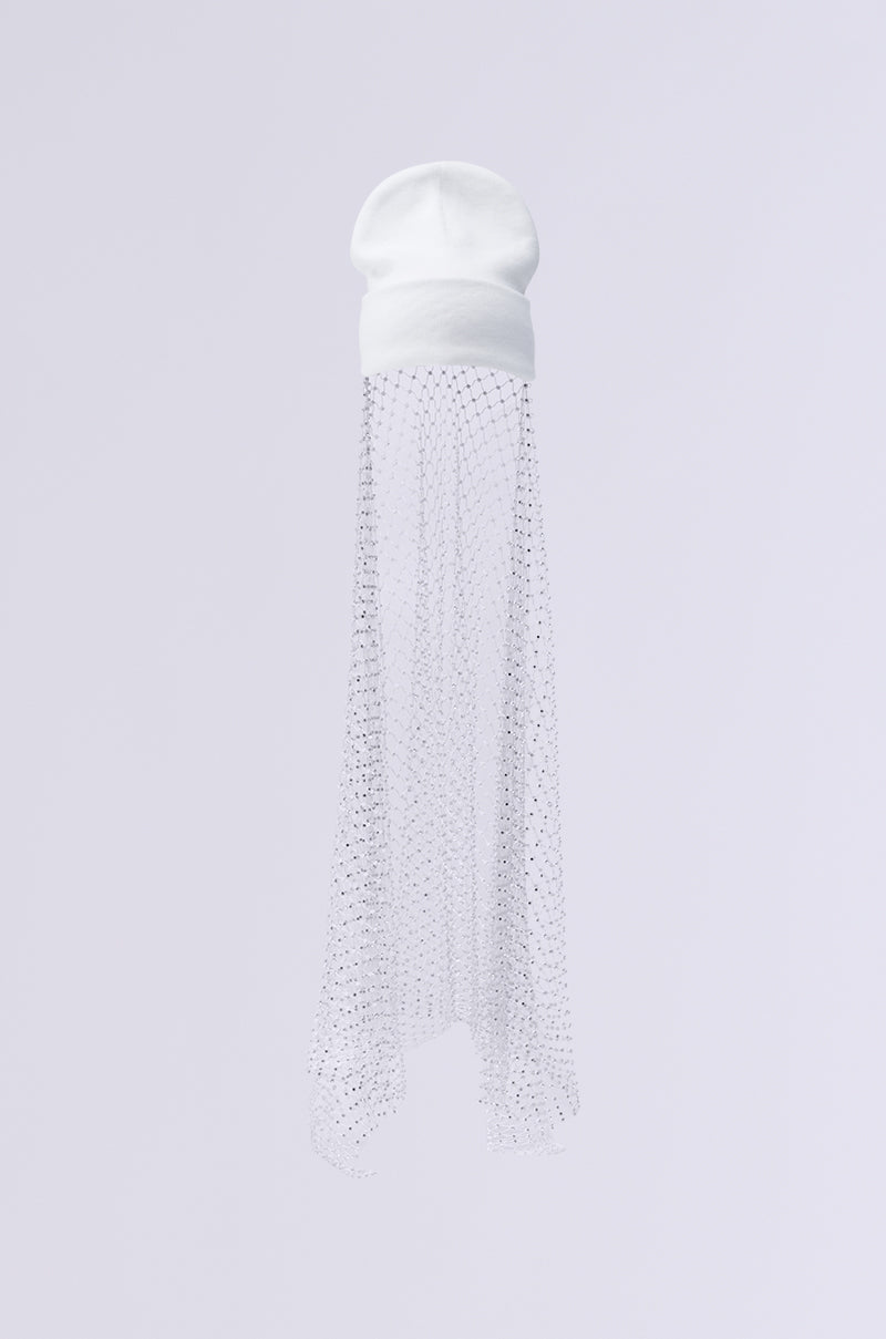 TRAIL OF RHINESTONES BEANIE