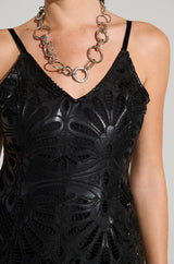 BOUNDLESS LEATHER MINI DRESS
