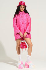 WOKE UP LIKE THIS BROCADE SWEATSHIRT DRESS