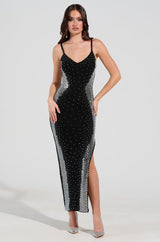 SHOW STOPPER RHINESTONE MAXI DRESS