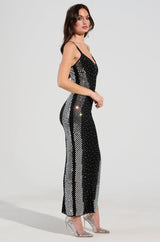 SHOW STOPPER RHINESTONE MAXI DRESS