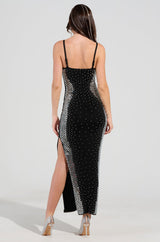 SHOW STOPPER RHINESTONE MAXI DRESS