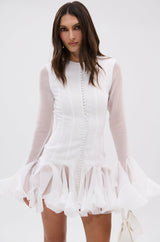 HOURS IN SILENCE RUFFLED MINI DRESS