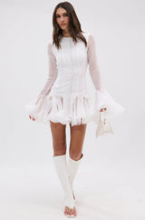 HOURS IN SILENCE RUFFLED MINI DRESS