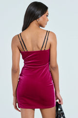CHICEST IN THE ROOM VELVET MINI DRESS