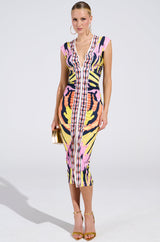 MARIA PRINTED MIDI DRESS