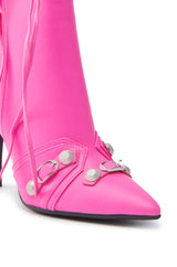 AZALEA WANG BROOKLYN HOT PINK STILETTO BOOTIE