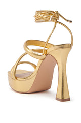 AZALEA WANG CARELESS GOLD CHUNKY SANDAL