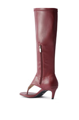 AZALEA WANG CECILE BURGUNDY SANDAL