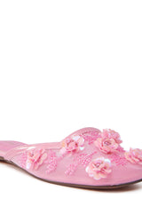 AZALEA WANG CHERINA PINK FLAT WITH EMBELLISHMENT