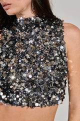 INVITE ONLY SEQUIN CROP TOP