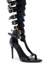 AZALEA WANG CHRELLI BLACK OVER THE KNEE SANDAL