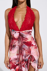 ALIA FLORAL MIDI DRESS