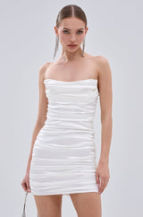 BEEN HER RUCHED MINI DRESS
