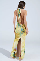 NOT IN THE MOOD PRINTED MAXI DRESS