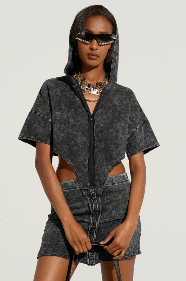 TOO GOOD TO BE TRUE ZIPPED CUTOUT DRESS