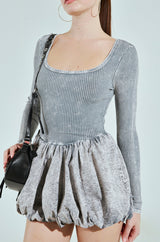 GIVE ME A LITTLE MINI DRESS IN LIGHT GREY